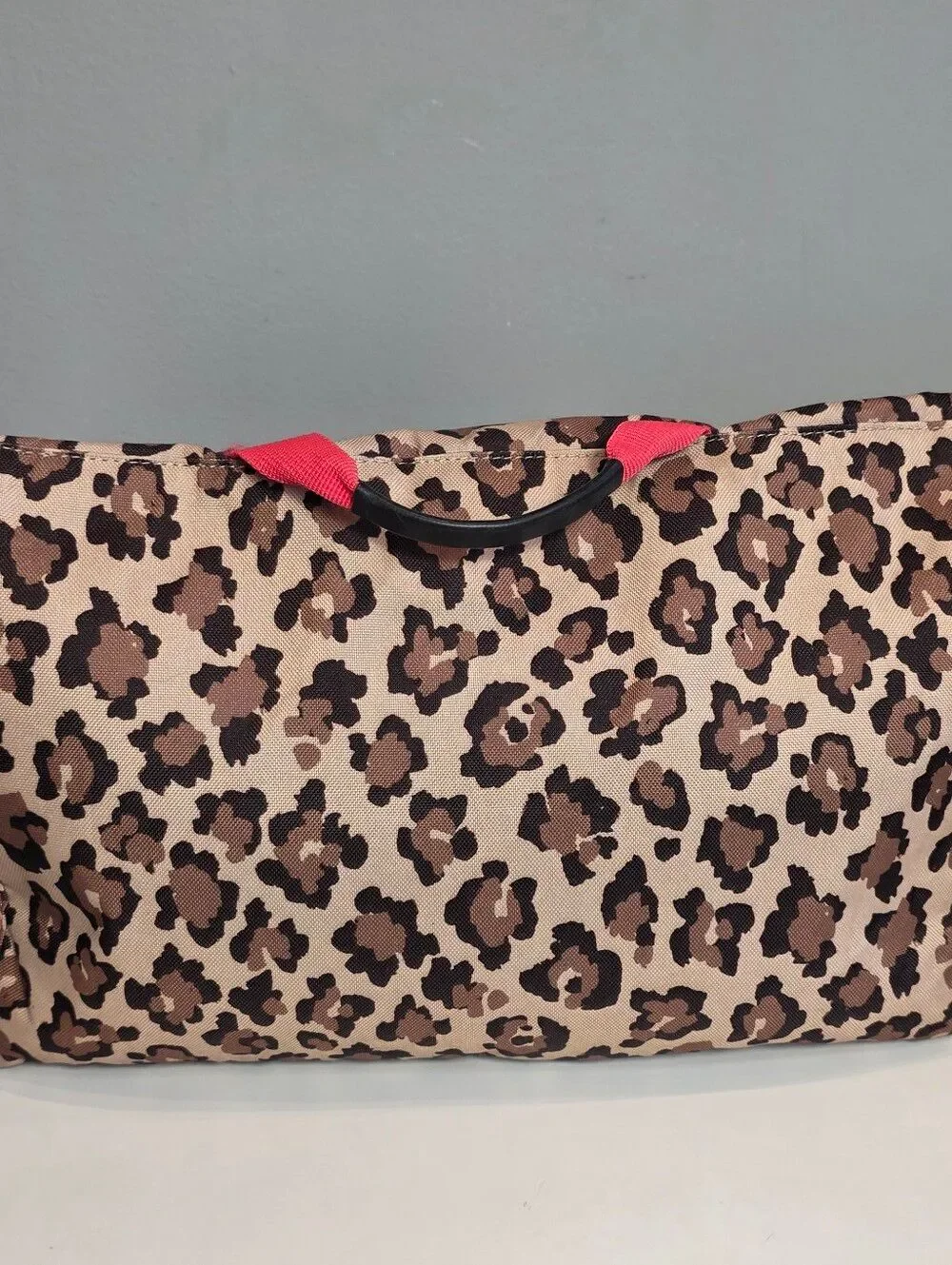 Lands End Leopard Print Messenger Tote Bag Backpack Back to School Travel Work
